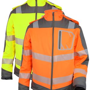 Warnschutz  Winter Softshell-Jacke  HI-VIZ