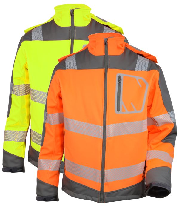 Warnschutz  Winter Softshell-Jacke  HI-VIZ