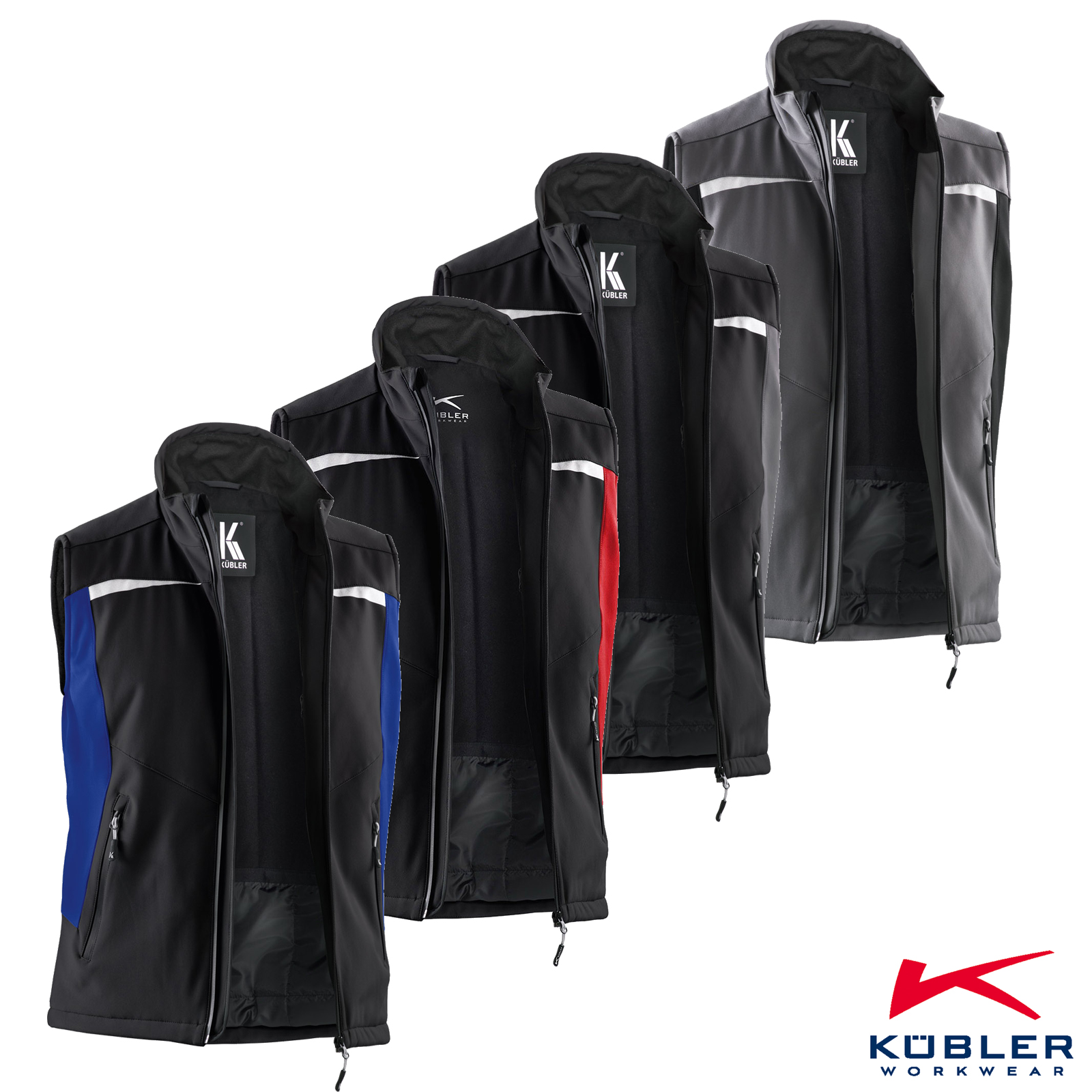 TG. 3XL) KÜBLER Workwear Weste Gilet, Nero, 3XL Uomo