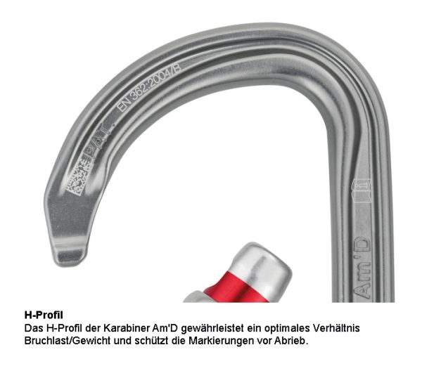 Petzl® Aluminiumkarabiner Arbeitsschutz für Höhenarbeit