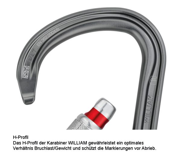 Petzl® Aluminiumkarabiner Arbeitsschutz für Höhenarbeit