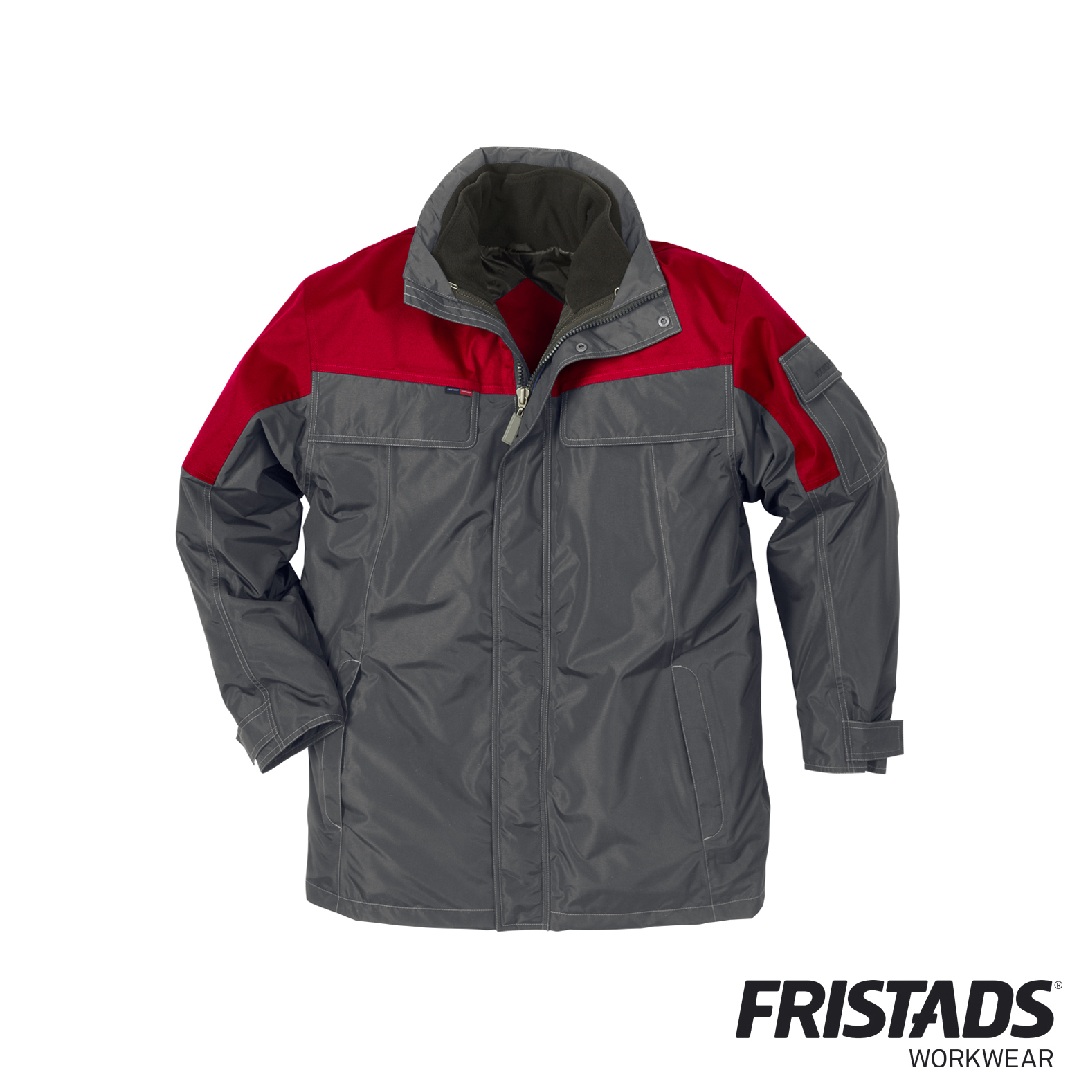 Fristdas Icon Airtech® 3in1 Parka 4816 GT grau/rot | Wetterfester Arbeitspark *RP*