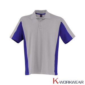 Poloshirt 5019 mittelgrau/kornblau *RP*
