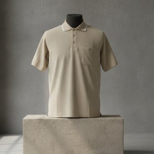 Polo-Shirt ROUGH wear beige | Mit Brusttasche