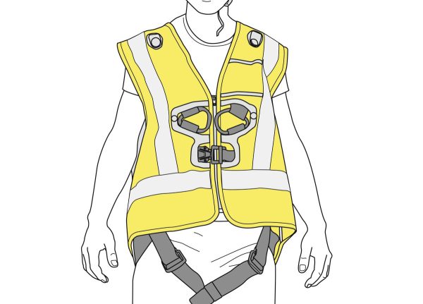 Petzl® HI-VIZ Weste für NEWTON-Gurte – Bild 4