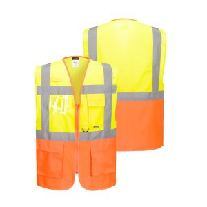 Zweifarbige Warnschutzweste PRAG  Gelb/Orange