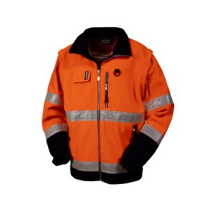 TRANEMO® Fleecejacke EN 471  orange/schwarz- *RP*