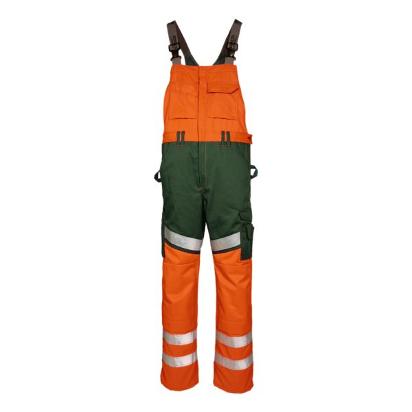 TRANEMO® Warnschutz-Latzhose HiVis 4741 orange/grün