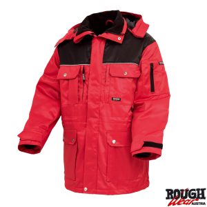 Winterparka TAUERN rot/schwarz