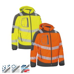 Hi-Viz Winter Softshell-Jacke VW268 – Warnschutz Klasse 3