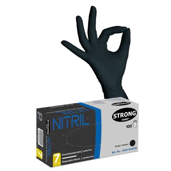 Nitril-Einweghandschuhe BLACK puderfrei