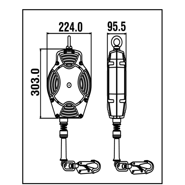HELIXON Stahldrahtseil, Höhensicherungsgerät 20 m – Bild 2