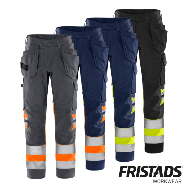 Fristads High VIS Green Handwerkerhose Kl. 1 2640 GPLU