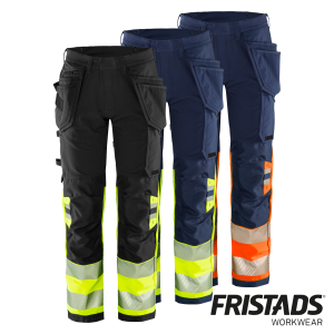 Fristads High Vis Green Handwerker Stretchhose Kl. 1 2643 GSTP