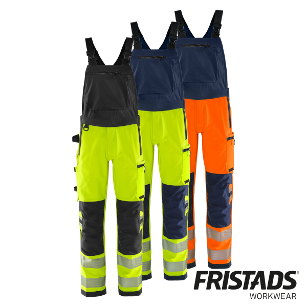 Fristads High Vis Green Stretch-Latzhose Kl. 2 1031 GSTP