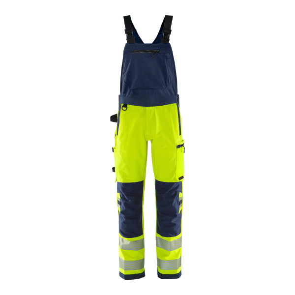 Fristads High Vis Green Stretch-Latzhose Kl. 2 1031 GSTP – Bild 3