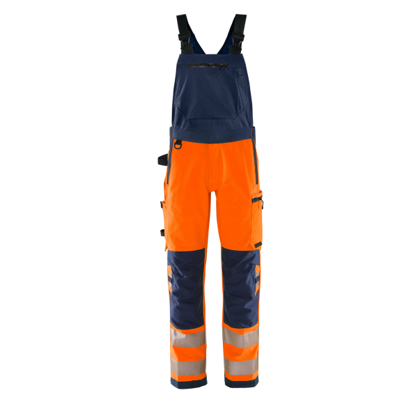 Fristads High Vis Green Stretch-Latzhose Kl. 2 1031 GSTP – Bild 2