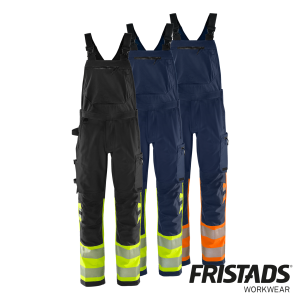 High Vis Green Stretch Latzhose Kl. 1 1032 GSTP
