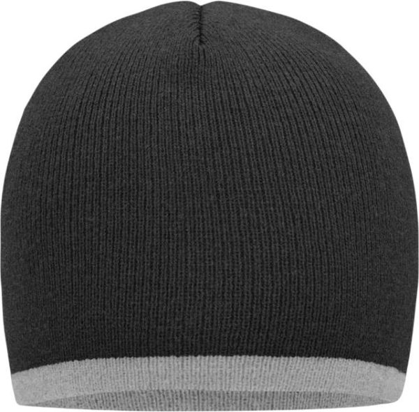 Strick Beanie mit Kontraststreifen – Bild 6