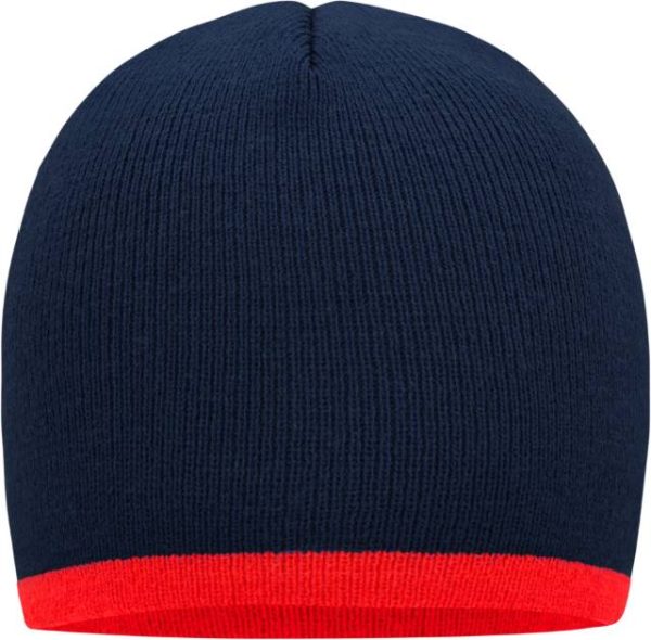 Strick Beanie mit Kontraststreifen – Bild 11