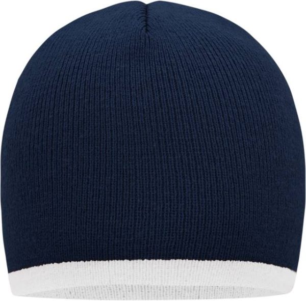 Strick Beanie mit Kontraststreifen – Bild 12