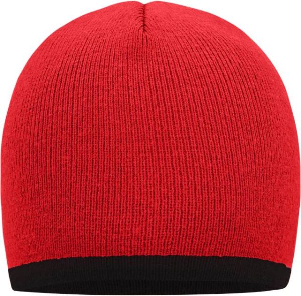 Strick Beanie mit Kontraststreifen – Bild 13