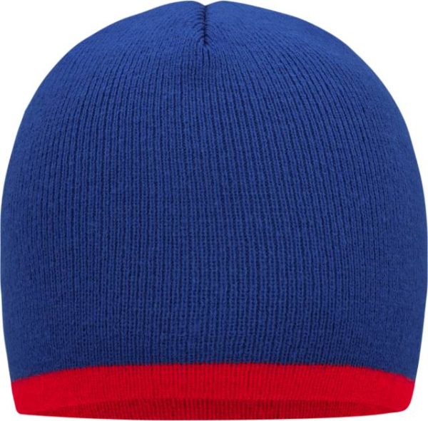 Strick Beanie mit Kontraststreifen – Bild 14