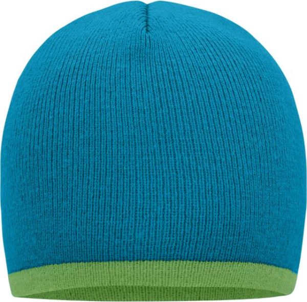 Strick Beanie mit Kontraststreifen – Bild 15