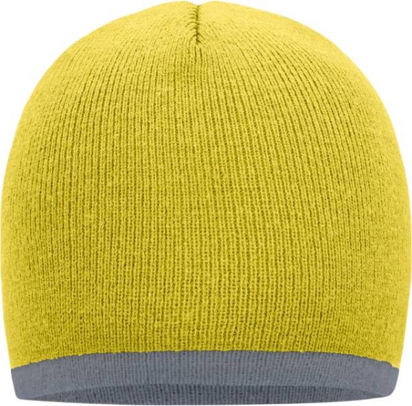 Strick Beanie mit Kontraststreifen – Bild 2