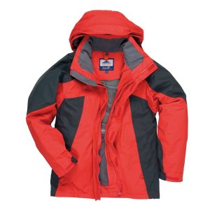 Wetterjacke ONTARIO rot/anthrazit  *RP*