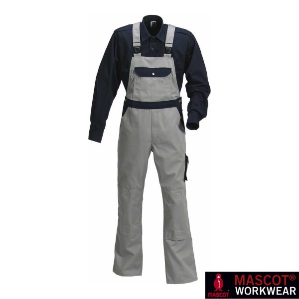 Mascot Latzhose MILANO  h-grau/marine Gr. 58 lang -PR-