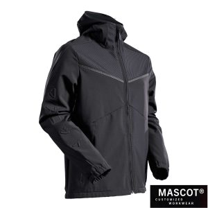 MASCOT® CUSTOMIZED Softshell Jacke mit Kapuze schwarz 22102
