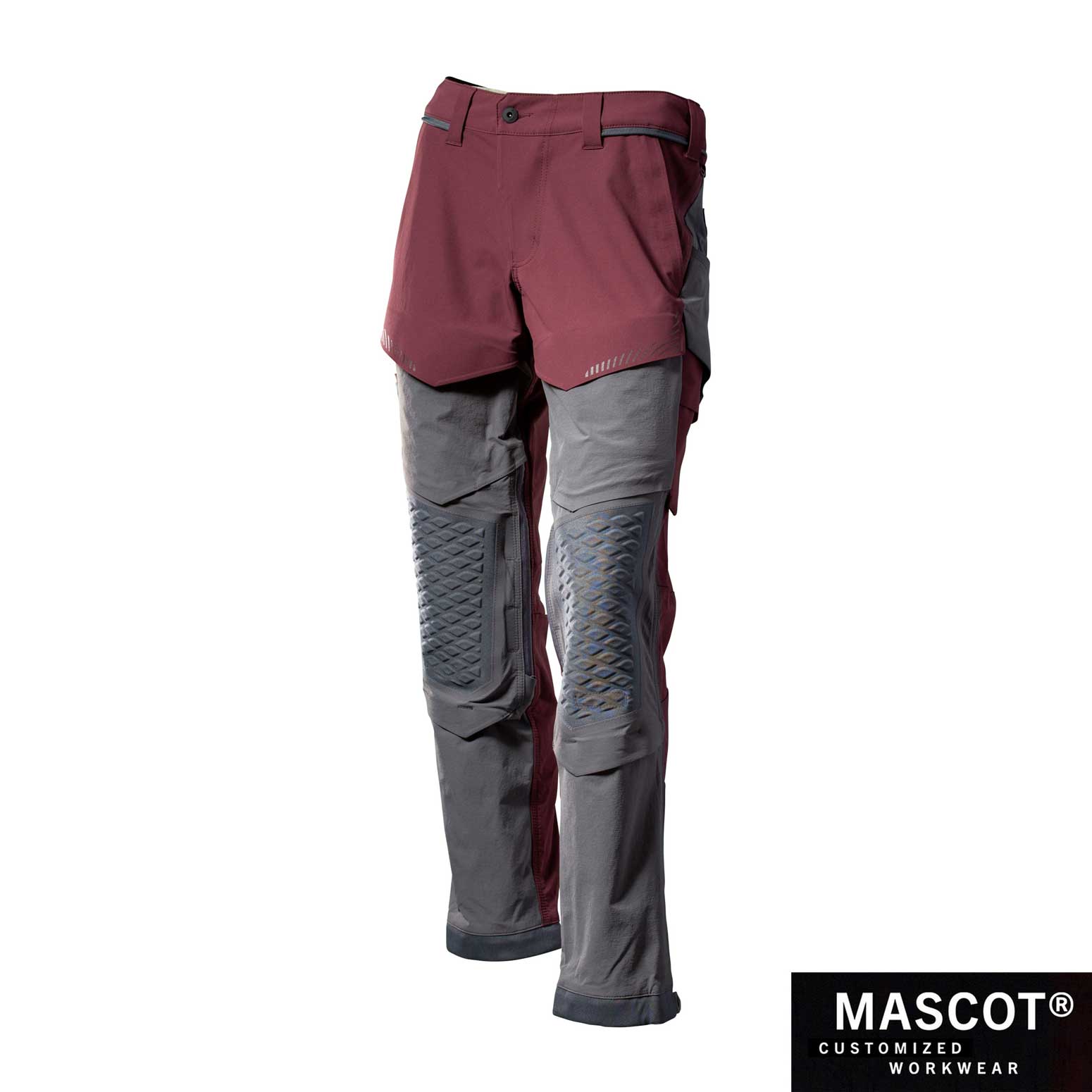 MASCOT® CUSTOMIZED Hose mit Knietaschen bordeaux/anthrazitgrau 22279 –  Bannenberg Arbeitsschutz GmbH AT