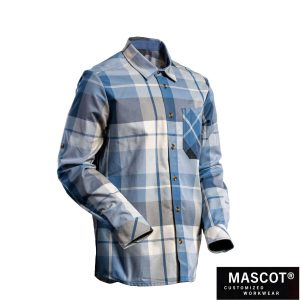 MASCOT® CUSTOMIZED Flanell-Hemd Schwarzblau-kariert