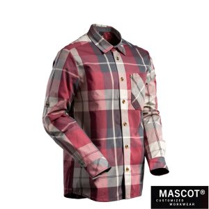 MASCOT® CUSTOMIZED Flanell-Hemd Bordeaux-kariert