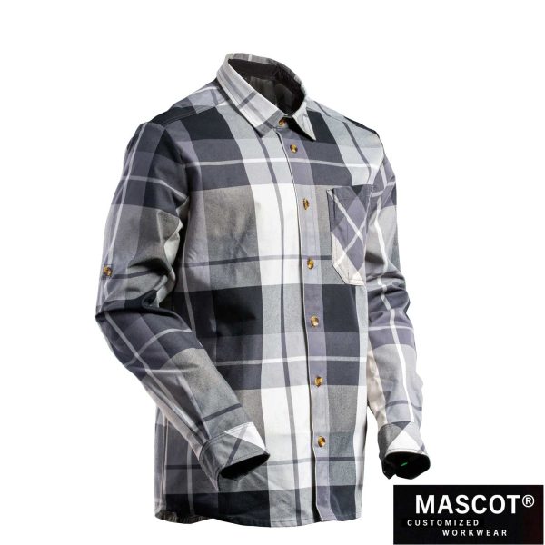 MASCOT® CUSTOMIZED Flanell-Hemd Anthrazit-kariert