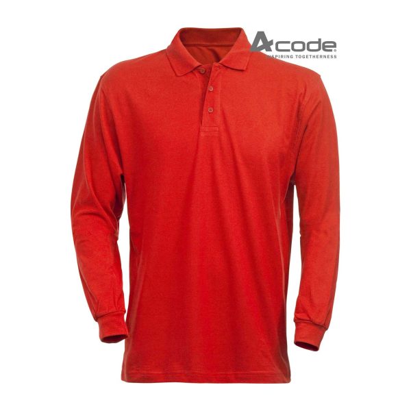 A-Code Poloshirt langarm 1722 rot *RP*