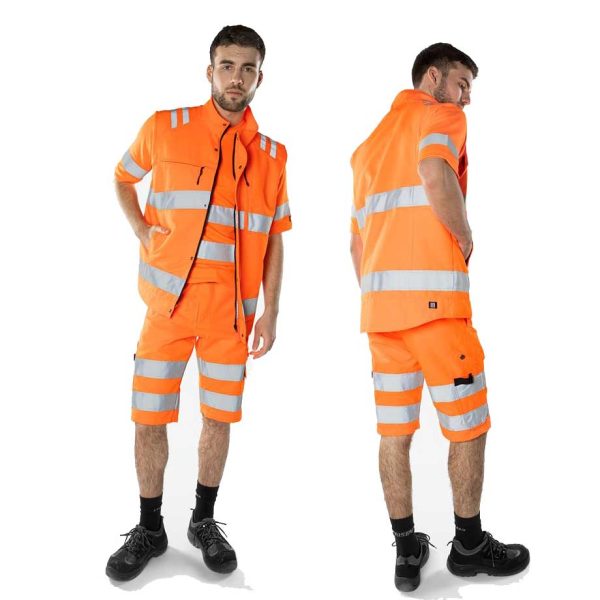 Fristads® High Vis Green Weste Kl. 2 5067 GPLU – Bild 4