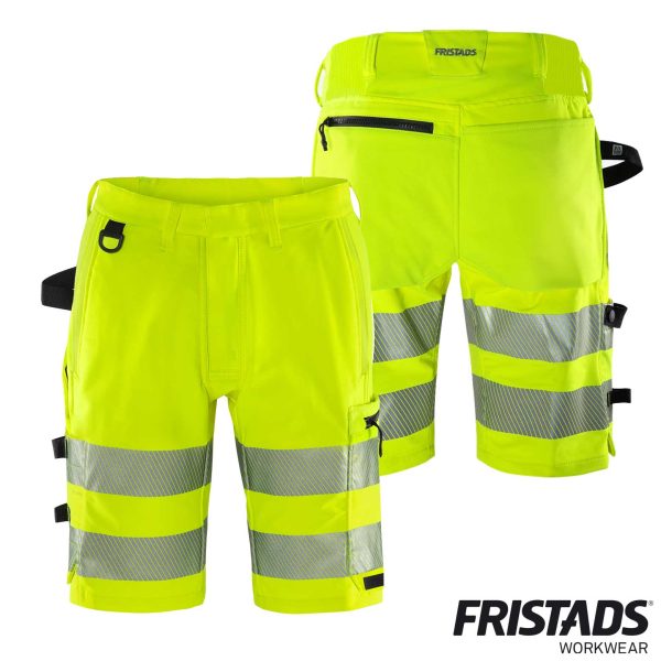 Fristads® High Vis Green Stretch-Shorts Kl. 2 2648 GSTP – Bild 2