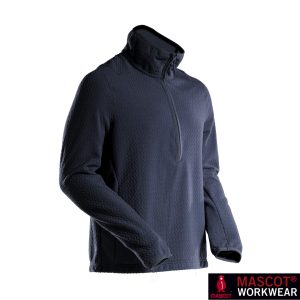 MASCOT® CUSTOMIZED Microfleece Pullover mit kurzem Reißverschluss Schwarzblau 22703