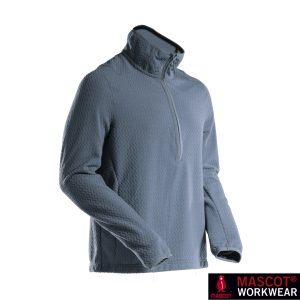 MASCOT® CUSTOMIZED Microfleece Pullover mit kurzem Reißverschluss Steinblau 22703