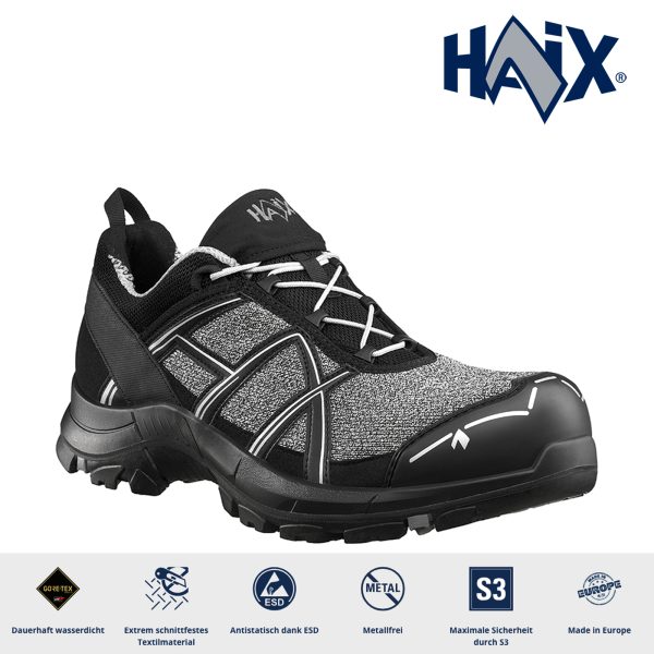 Haix® BLACK EAGLE Safety Pro low/black-silver S3 HRO HI CI WR SRC