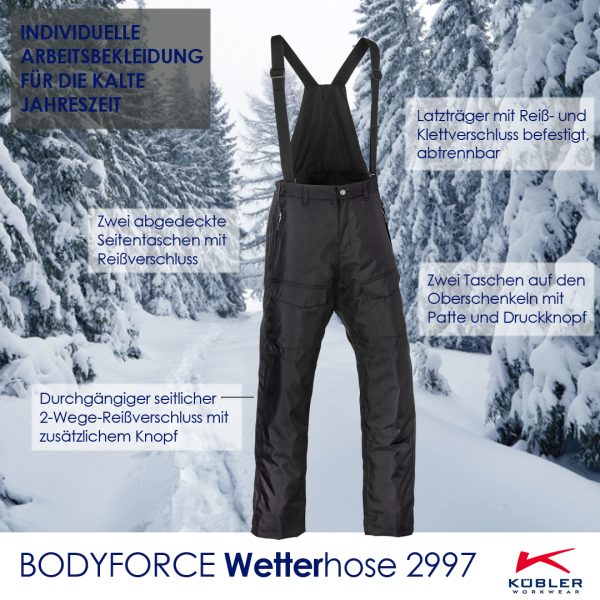 KÜBLER BODYFORCE Wetterhose PSA 2 – Bild 3