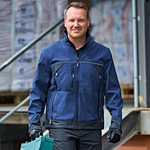 Softshell-Jacke *PREMIUM* marine/schwarz – Bild 4