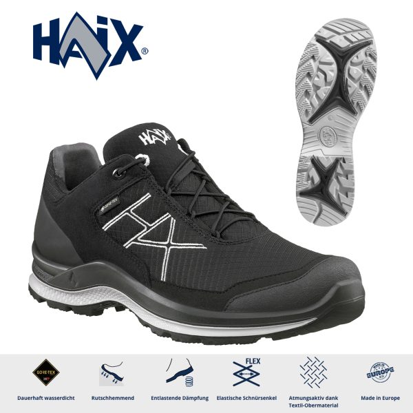 Haix® Black Eagle Adventure 3.0 GTX low black-silver