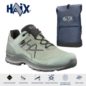 Haix® Black Eagle Adventure 3.0 GTX low clay-sage + Rucksack