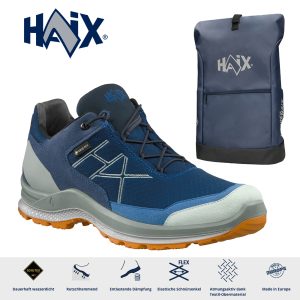 Haix® Black Eagle Adventure 3.0 GTX low marine-clay + Rucksack