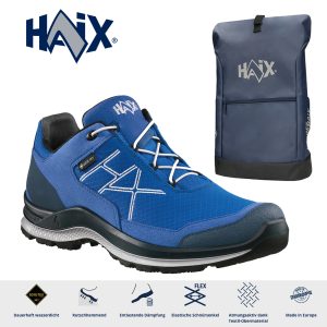 Haix® Black Eagle Adventure 3.0 GTX low azure-silver + Rucksack