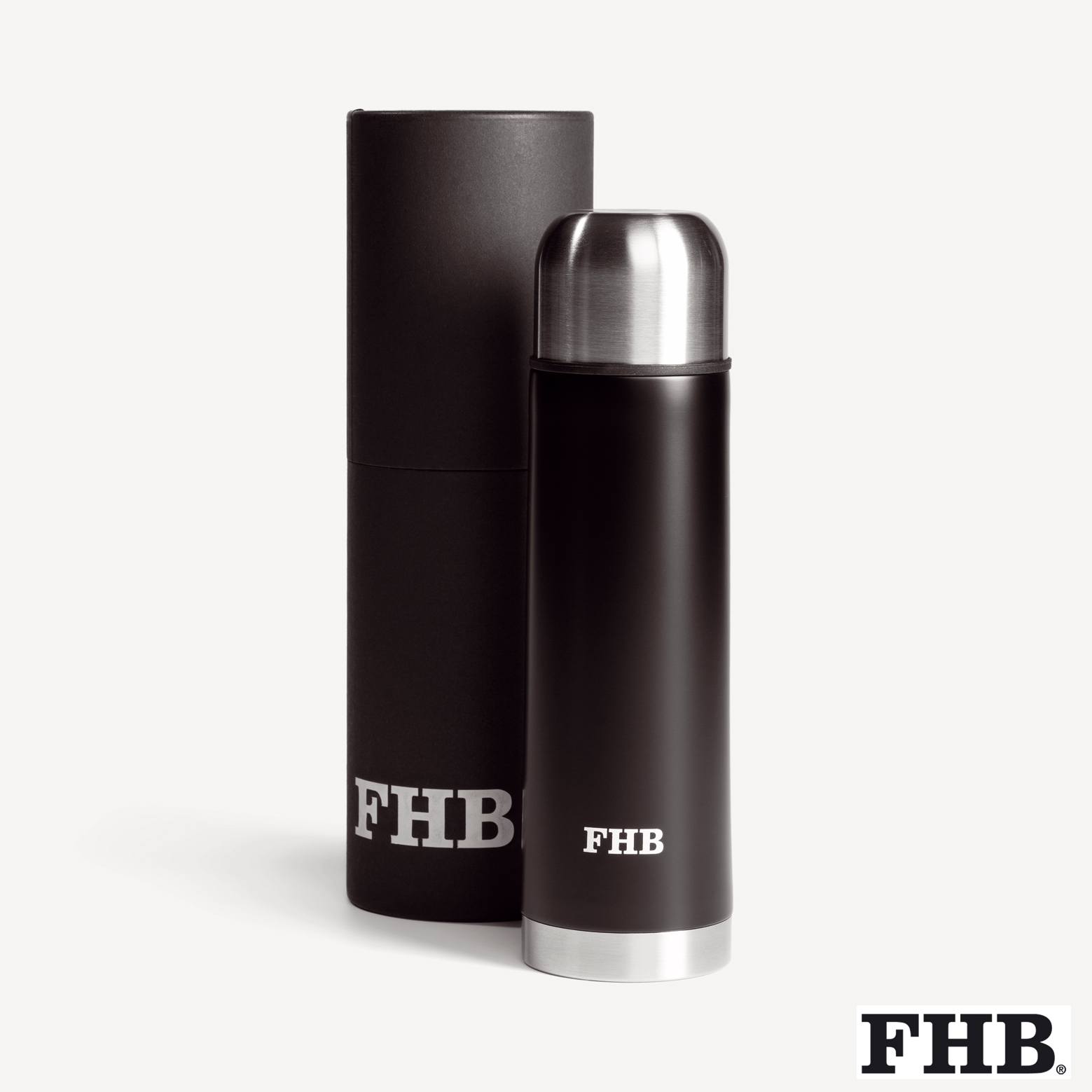 FHB Thermoskanne TONI  0,5 l | Edelstahl & robust | Schwarz