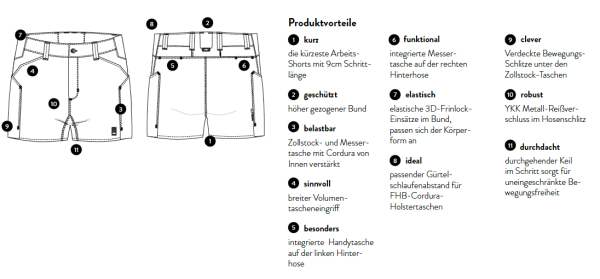 FHB Arbeits-Shorts extra kurz *JESKO* – Bild 2
